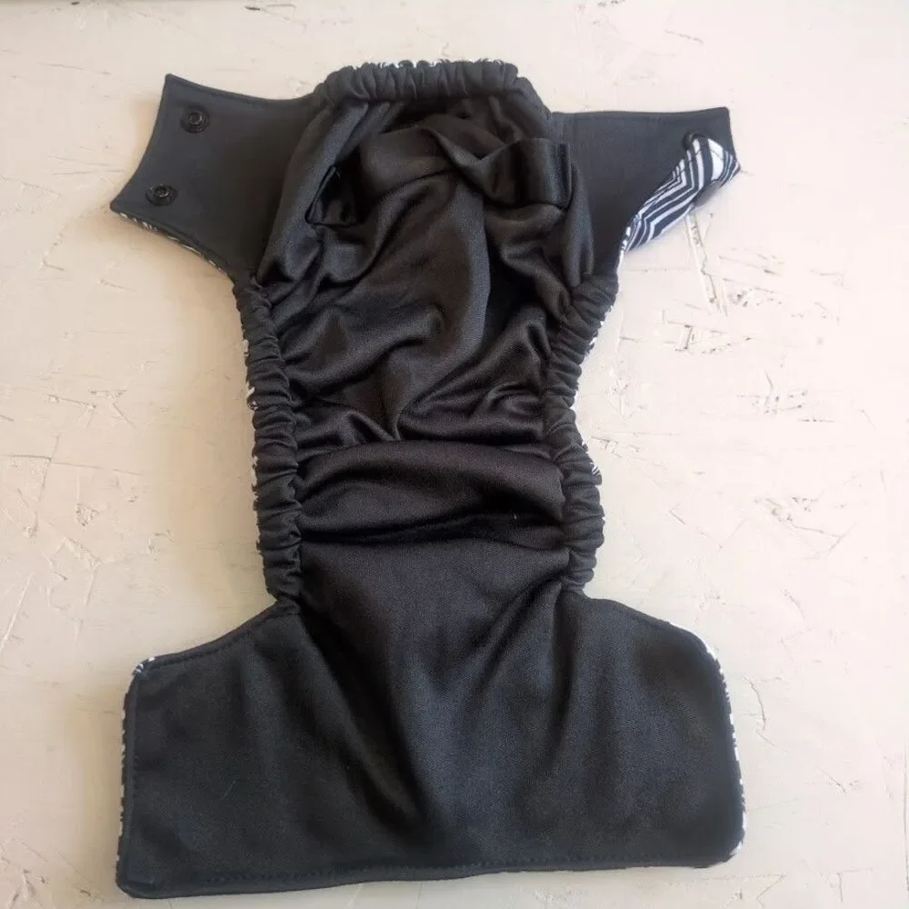 Bella Luna Pocket Cloth Diaper Small Geometric Black White No Insert